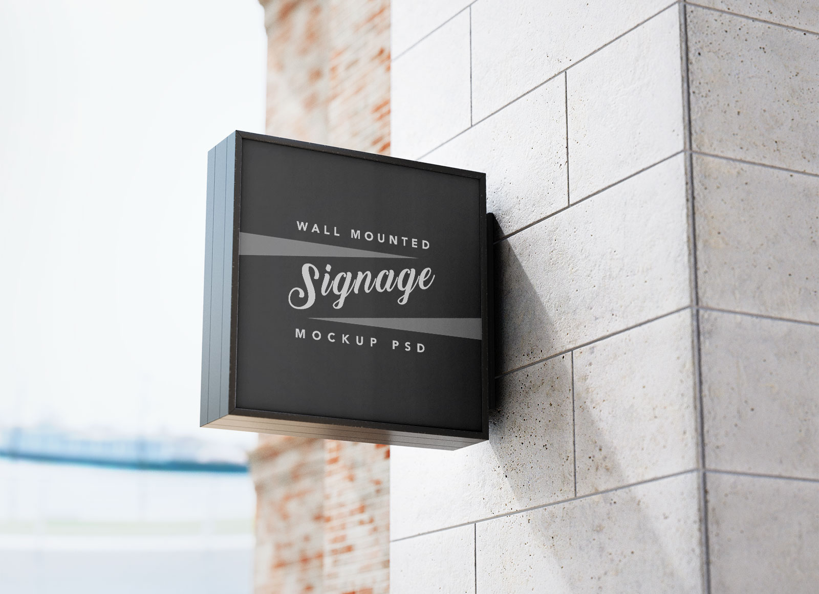 Free-Square-Wall-Mounted-Signage-Mockup-PSD