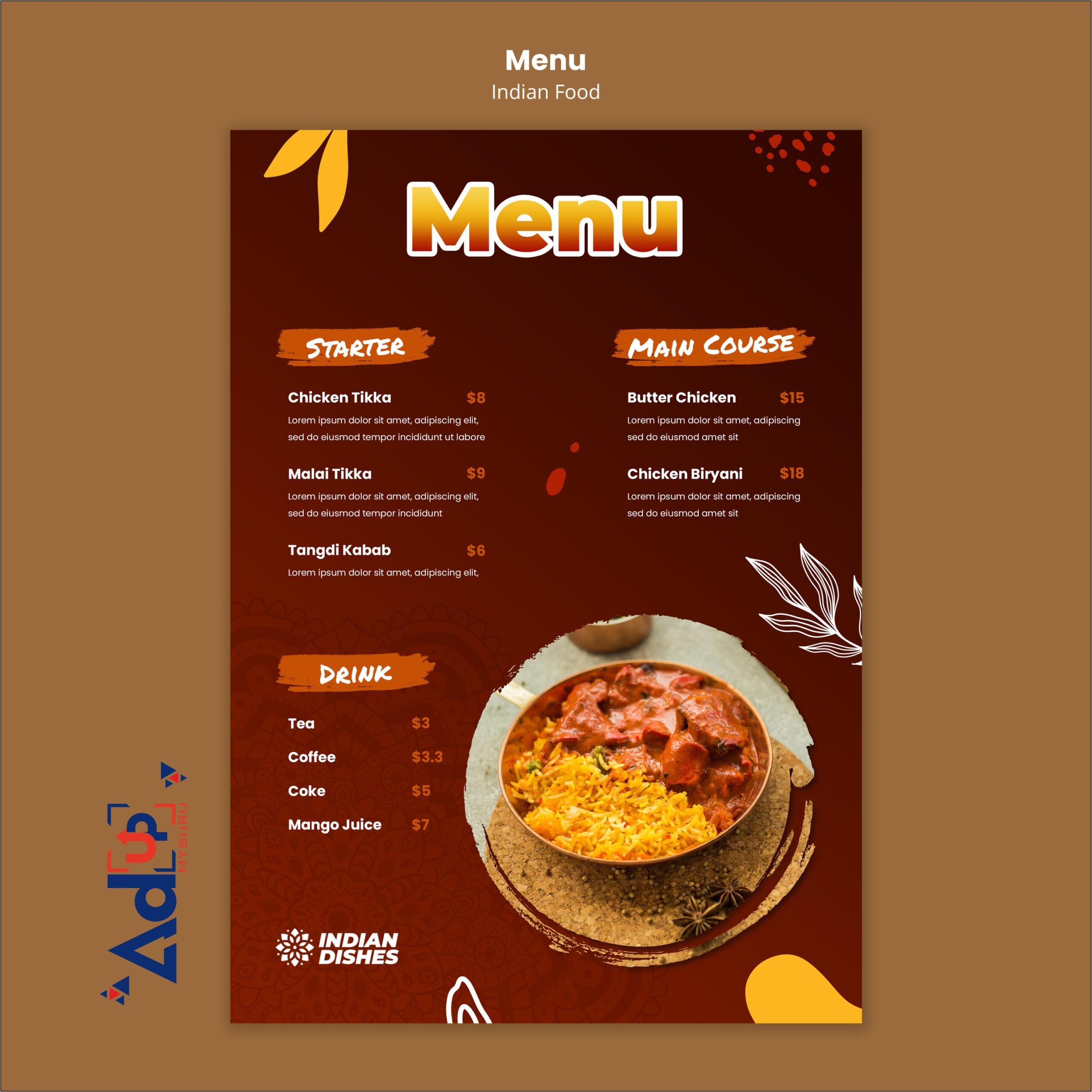 Menu card Design 6